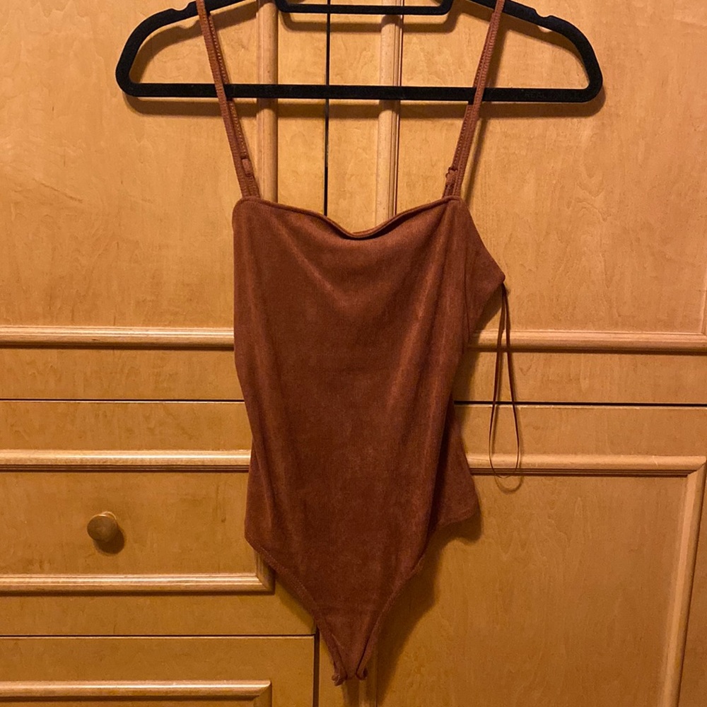 Faux Suede Bodysuit